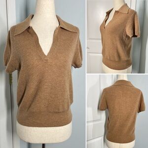 J. CREW Sweater Short V-neck collar Sleeve Small